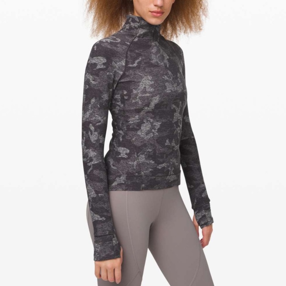 Lululemon Outrun the Elements 1/2 Zip Camo